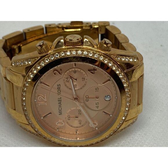 Michael Kors MK5263 Women Stainless Steel Analog Rose Gold Dial Wrist Watch E288 - Picture 6 of 11